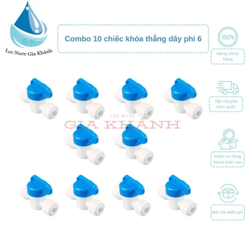 Combo 10 chiếc khóa thẳng dây phi 6