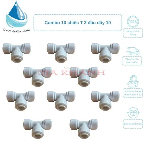 Combo 10 chiếc cút T 3 đầu dây 10