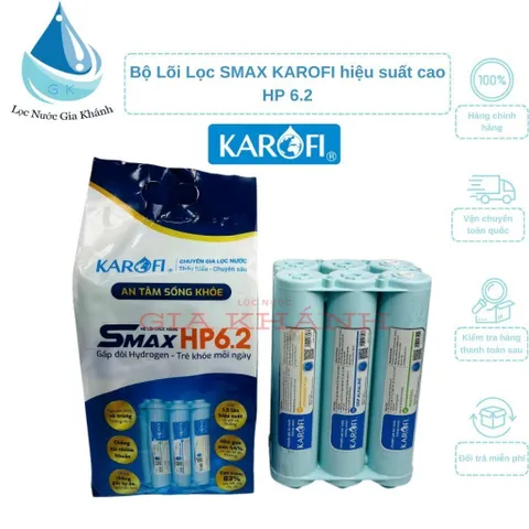 Bộ lõi lọc chức năng Karofi SMAX HP 6.2 – Hiệu suất cao, gấp đôi Hydrogen