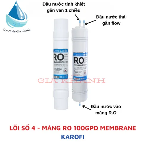 Màng RO 100GDP Chính hãng KAROFI nhập khẩu Hàn Quốc Lõi số 4 Karofi