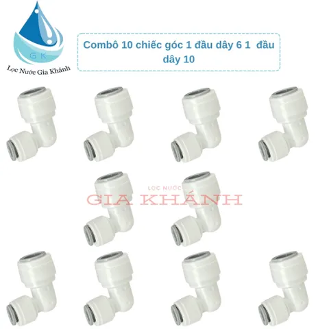 Combo 10 chiếc cút góc 1 đầu dây 6, 1 đầu dây 10