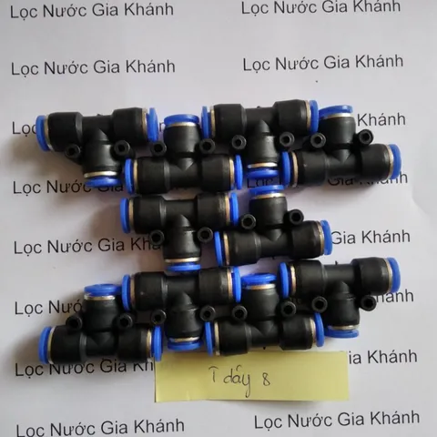 10 Khớp nối nhanh,chữ T, Y, góc,nối thẳng Nhựa PE cao cấp-Size 8mm phun sương