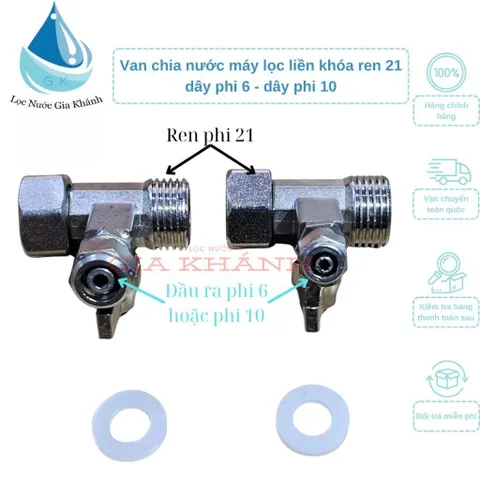 Van cấp nước máy lọc,bộ chia nước đầu nguồn vào máy lọc nước đúc liền