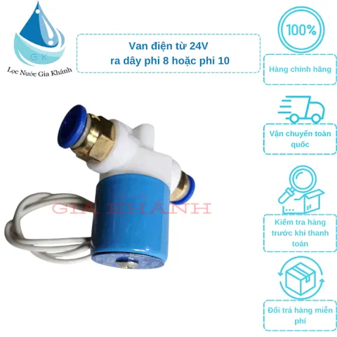 Van điện từ 24v kèm cút phi 8 cho máy phun sương.