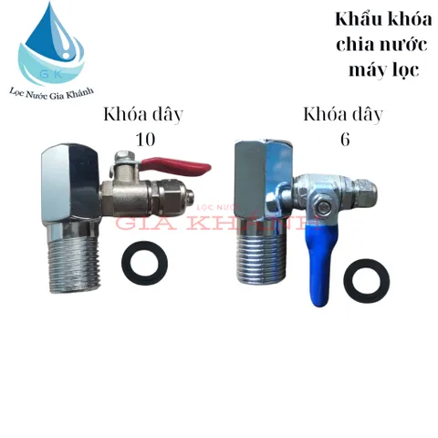 Khóa chia nước ren 21 dây 6 hoặc 10 máy lọc nước.