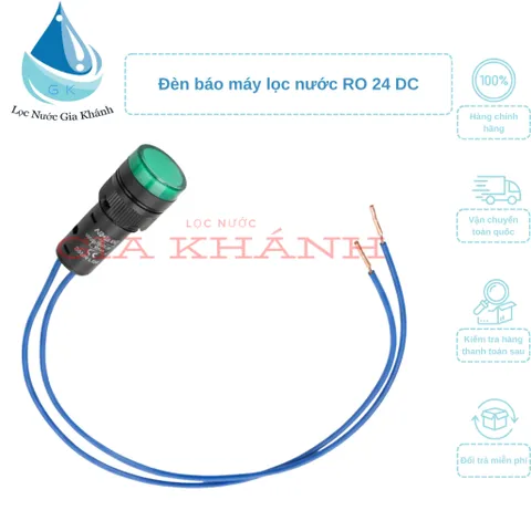 Đèn báo máy lọc nước 24V DC xanh lá