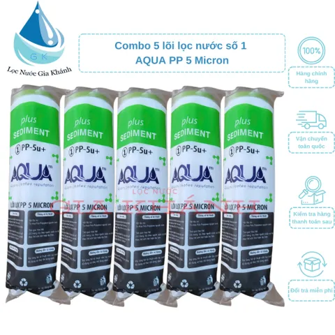 Combo 5 lõi lọc số 1 aqua pp 5 micron