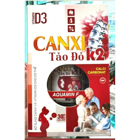 Vitamin D3 canxi tảo đỏ K2 BỔ SUNG CANXI, chống còi xương, loãng xương cho xương và răng chắc khỏe 