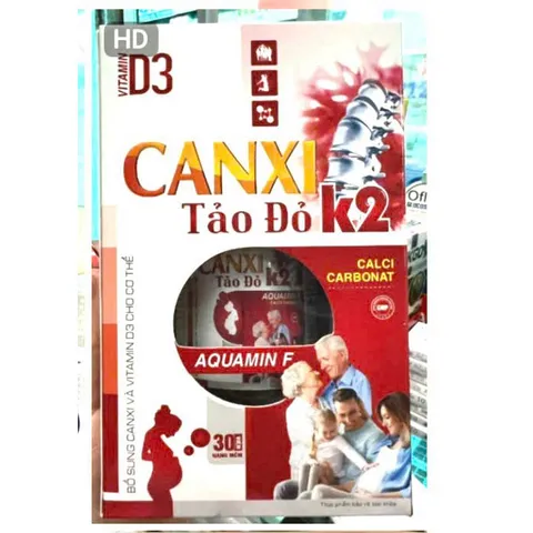 Vitamin D3 canxi tảo đỏ K2 BỔ SUNG CANXI, chống còi xương, loãng xương cho xương và răng chắc khỏe 