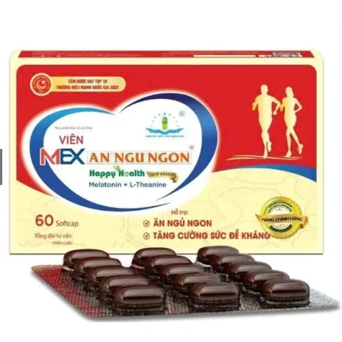 Viên MEX Ăn Ngủ Ngon HAPPY HEALTH NEW BRAND bồi bổ sức khỏe, nâng cao sức khỏe Hỗ trợ suy nhược cơ thể 
