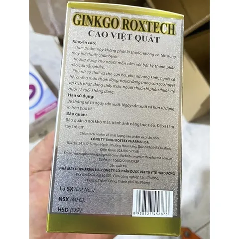 Ginkgo Roxtech Cao việt quất cải thiện chứng mất ngủ hoạt huyết dưỡng não, đau đầu chóng mặt, ngủ k ngon giấc 