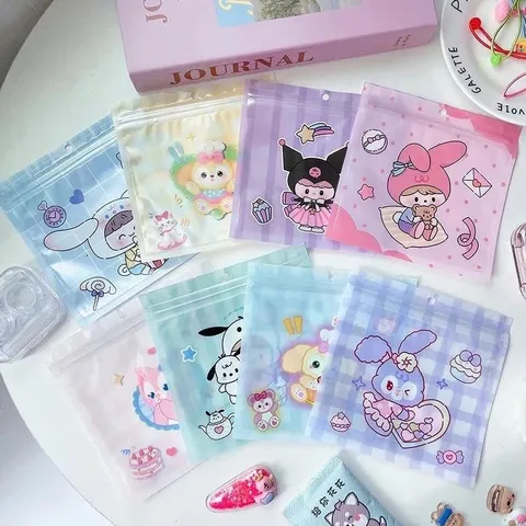 Túi Zip 15x23 Hoạt Hình cute đựng bánh kẹo, đồ cá nhân họa tiết dễ thương