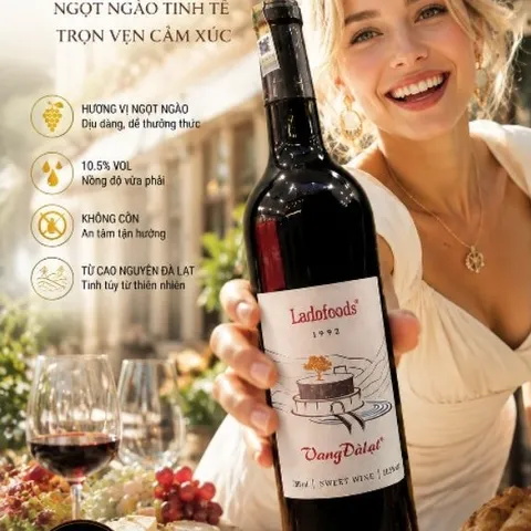 VangDaLat Sweet Wine 1992/10. 5%độ Chai 750mill