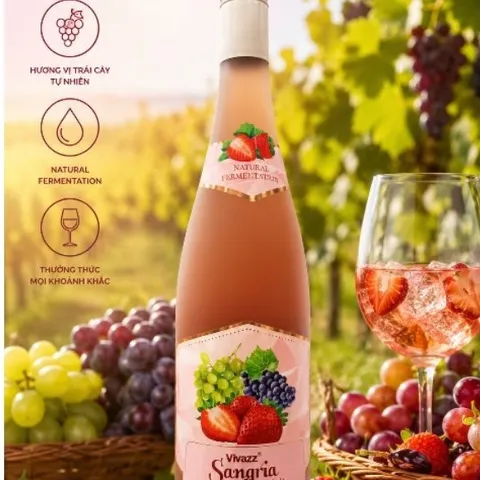 Vivazz Sangria Light -Rựu Trái Cây Rose - Chai 750mil