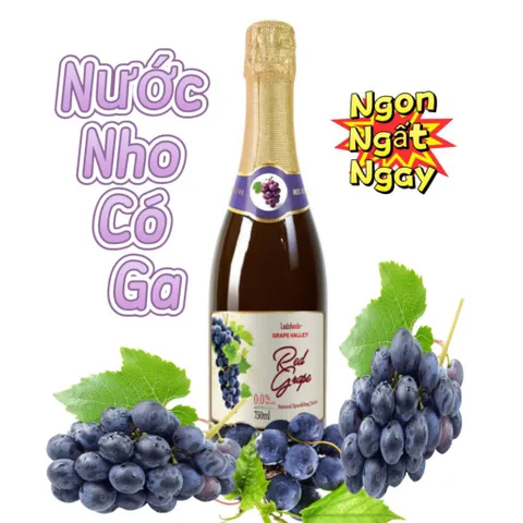 Grape Valley - Nước Trái Cây Có Ga NHO - Chai 750mill