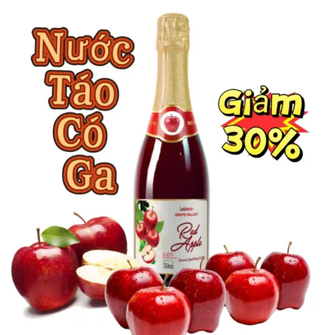 Nước Ngọt Có Ga Ladofoods Grape Valley - Nước Trái Cây Có Ga Táo - Chai 750mill