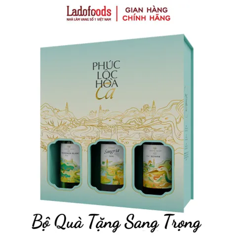 Bộ Quà Tặng 3 Chai Vang Đà Lạt - Phúc Lộc Hoà Ca Light