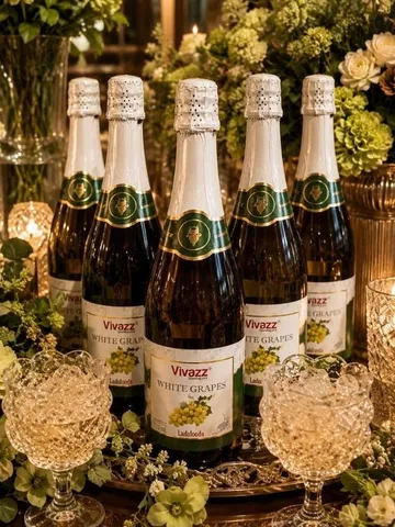 Nước Trái Cây có Ga Ladofoods - Nước Nho Có Ga Vivazz 750mil (Nho Xanh)