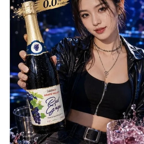 Nước Trái Cây Có Ga Grape Valley Ladofoods - Chai 750mil