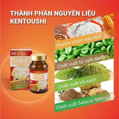 KEN TOU SHI - Viên uống hỗ trợ đtrị tiểu đường, giảm mỡ máu Nhật Bản, Lọ 180 viên