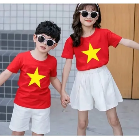 Áo Thun Cờ Đỏ Sao Vàng Full Size (10kg - 65kg) Vải Co Dãn 4 Chiều Thoáng Mát