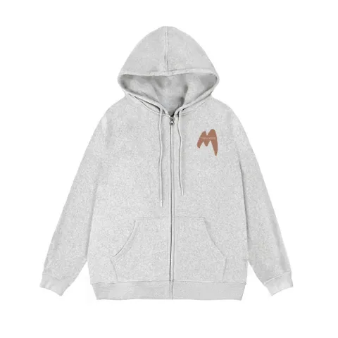 Áo Hoodie Zip, Áo Khoác Nam Nữ  Mã chữ M Chất Nỉ Bông cotton Form Rộng Mũ 2 Lớp 17-60kg