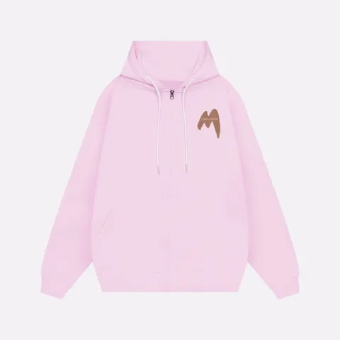 Áo Hoodie Zip, Áo Khoác Nam Nữ  Mã chữ M Chất Nỉ Bông cotton Form Rộng Mũ 2 Lớp 17-60kg