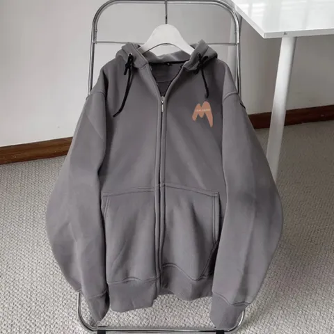 Áo Hoodie Zip, Áo Khoác Nam Nữ  Mã chữ M Chất Nỉ Bông cotton Form Rộng Mũ 2 Lớp 17-60kg