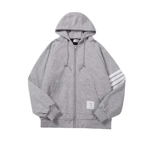 Áo Hoodie Zip, Áo Khoác Nam Nữ Unisex 4 sọc Basic Chất Nỉ cotton Form Rộng Mũ 2 Lớp
