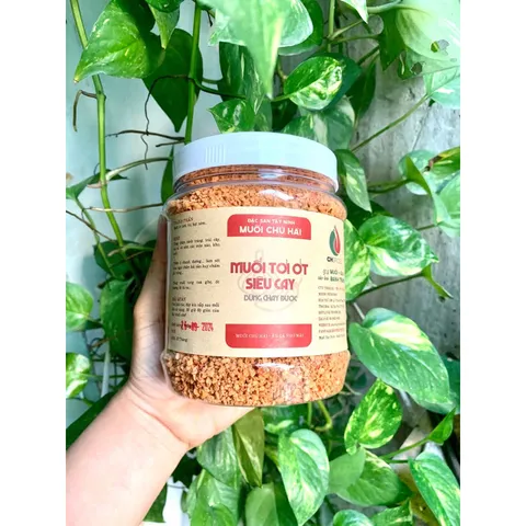 Muối Tây Ninh Chú Hải tỏi ớt siêu cay 500gr
