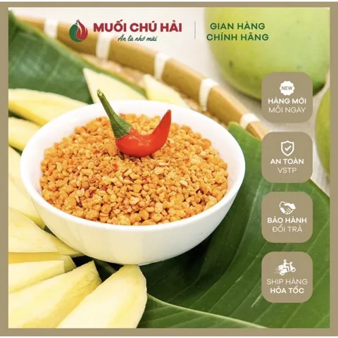 Muối Tây Ninh Chú Hải tỏi ớt siêu cay 500gr