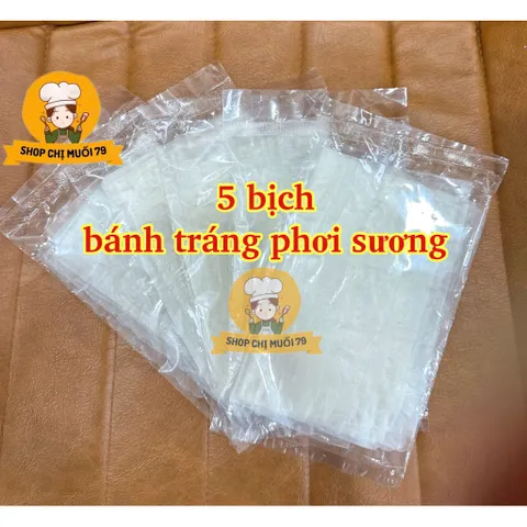 5bịch Bánh tráng phơi sương bán lẻ không kèm topping