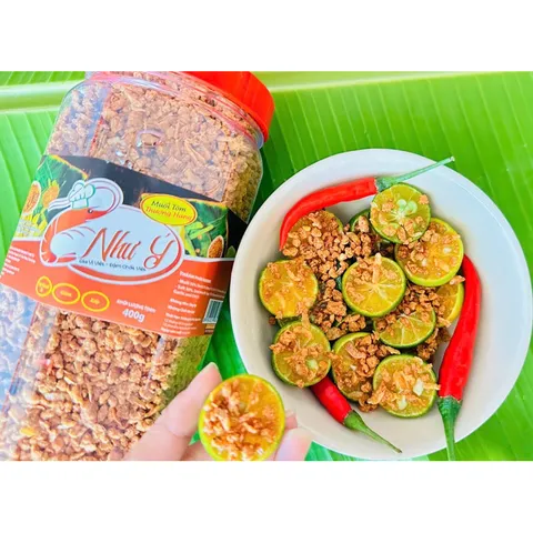 Muối Tôm Như Ý loại hạt vừa 400gr hũ mới có logo
