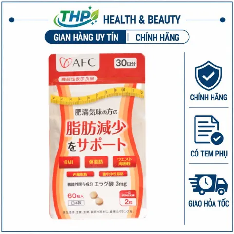 [ CHÍNH NGẠCH ] AFC Ellagic Acid 60 Viên Nhật Bản – Giảm Cân AFC, Hỗ Trợ Giảm Mỡ Nội Tạng & Mỡ Bụng
