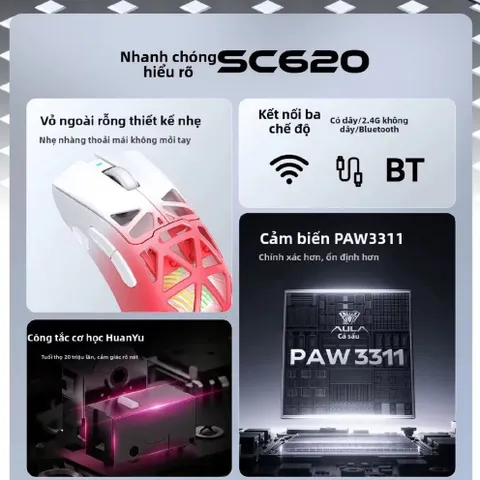 Chuột gaming Aula Sc620