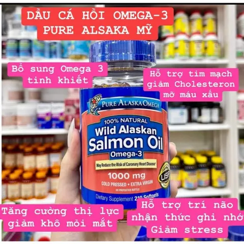 CHÍNH HÃNG MỸ Dầu cá WILD ALASKAN SALMON OIL 1000mg - 210 viên 863628