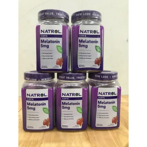 Kẹo ngủ Natrol Melatonin Gummies, hỗ trợ giấc ngủ 5mg 180 viên