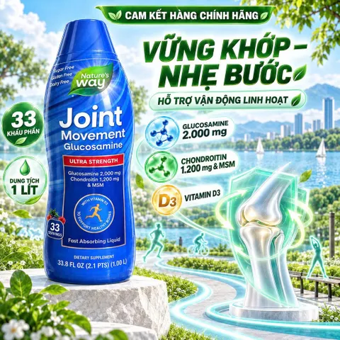 [HÀNG MỸ] Nước Bổ Khớp Nature's Way Joint Movement Glucosamine Chai Lớn 1000ml