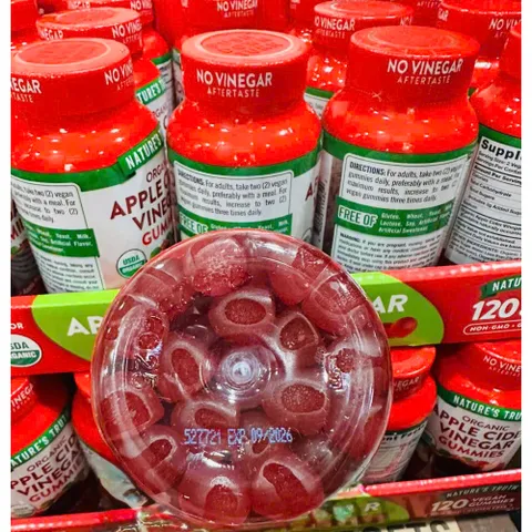 CHÍNH HÃNG Kẹo dẻo giấm táo hữu cơ Nature's Truth Organic Apple Cider Vinegar 120 viên MỸ 863638