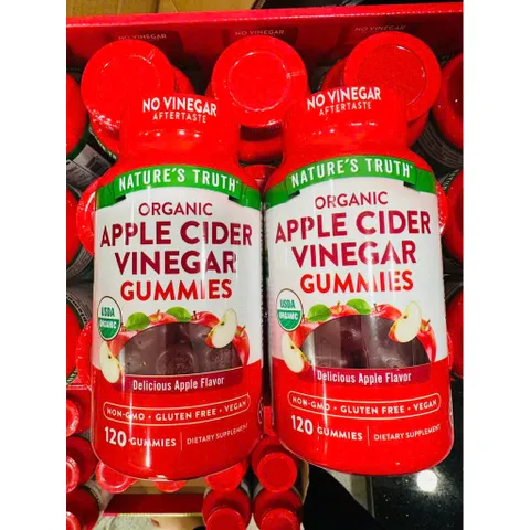 CHÍNH HÃNG Kẹo dẻo giấm táo hữu cơ Nature's Truth Organic Apple Cider Vinegar 120 viên MỸ 863638