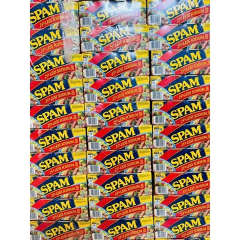 GIÁ SỈ Lốc 8 Hộp Thịt Đóng Hộp Spam  Less Sodium DATE 2028
