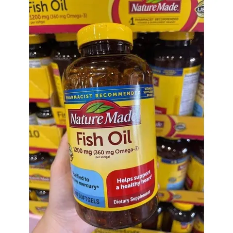 Dầu cá Nature Made Fish Oil 1200mg hộp 300 viên của Mỹ cam kết chính hãng