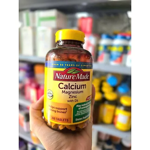 Viên uống Nature Made Calcium Magnesium Zinc With Vitamin D3 hộp 300 viên CAM KẾT CHÍNH HÃNG MỸ