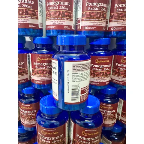 Viên uống chống nắng lựu đỏ Puritan's Pride Pomegranate Extract 250mg 120 viên