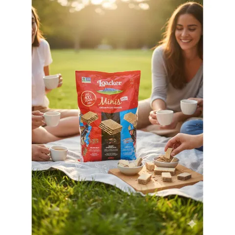 Bánh xốp Loacker Minis Mix 800g hàng mỹ