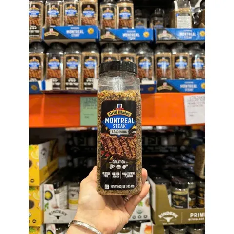 822g Muối ,GIA VỊ TẨM ƯỚP BÒ NƯỚNG Mỹ Grill Mates Montreal Steak Seasoning
