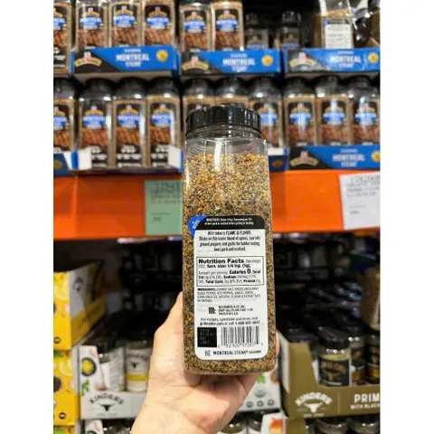 822g Muối ,GIA VỊ TẨM ƯỚP BÒ NƯỚNG Mỹ Grill Mates Montreal Steak Seasoning