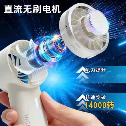 Quạt JM008 mini siêu mạnh khủng khiếp , 6 cấp độ gió , động cơ không chổi than  pin 1800mah , nhỏ gọn bỏ túi siêu bền 863867
