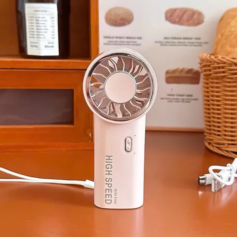Quạt JM008 mini siêu mạnh khủng khiếp , 6 cấp độ gió , động cơ không chổi than  pin 1800mah , nhỏ gọn bỏ túi siêu bền 863867