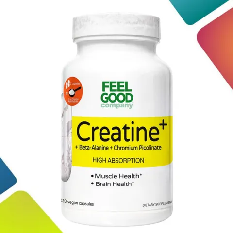 Viên uống Feel Good Creatine+ High Absorption |120 viên| Tối ưu năng lượng tế bào/Phát triển cơ bắp chuyên sâu - Tăng cường chức năng não bộ & nhận thức [S/P xách tay Chuẩn Mỹ]